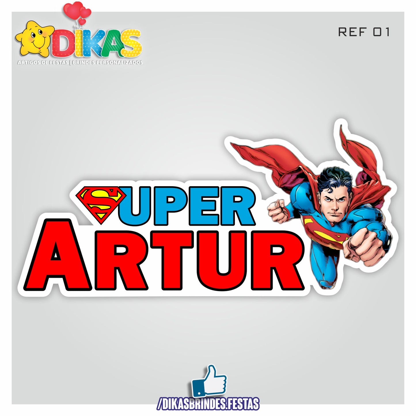 NOME DECORATIVO - SUPER HOMEM