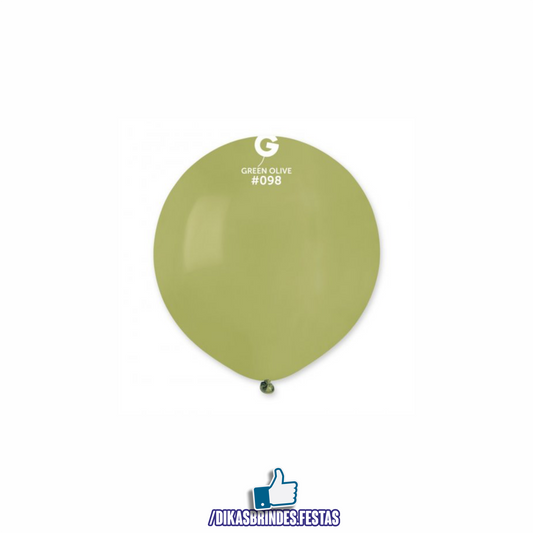 BALÃO LÁTEX VERDE OLIVE - 19"