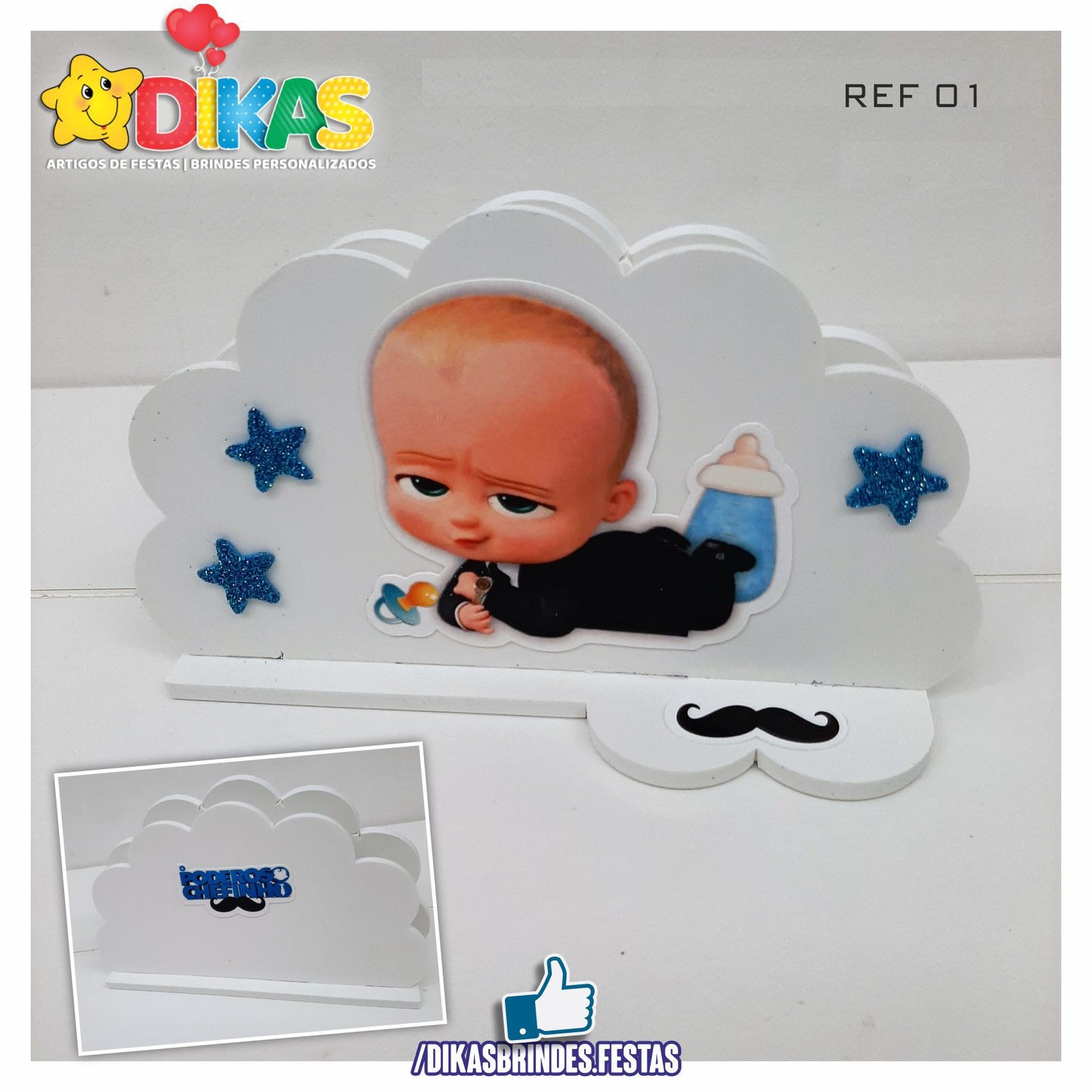 PORTA-GUARDANAPO EM PVC - BOSS BABY