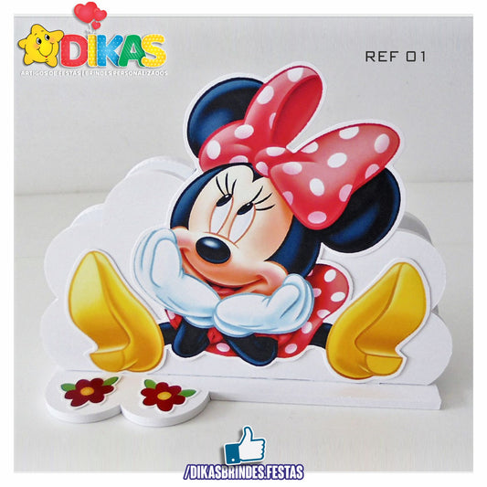 PORTA-GUARDANAPO EM PVC - MINNIE VERMELHA