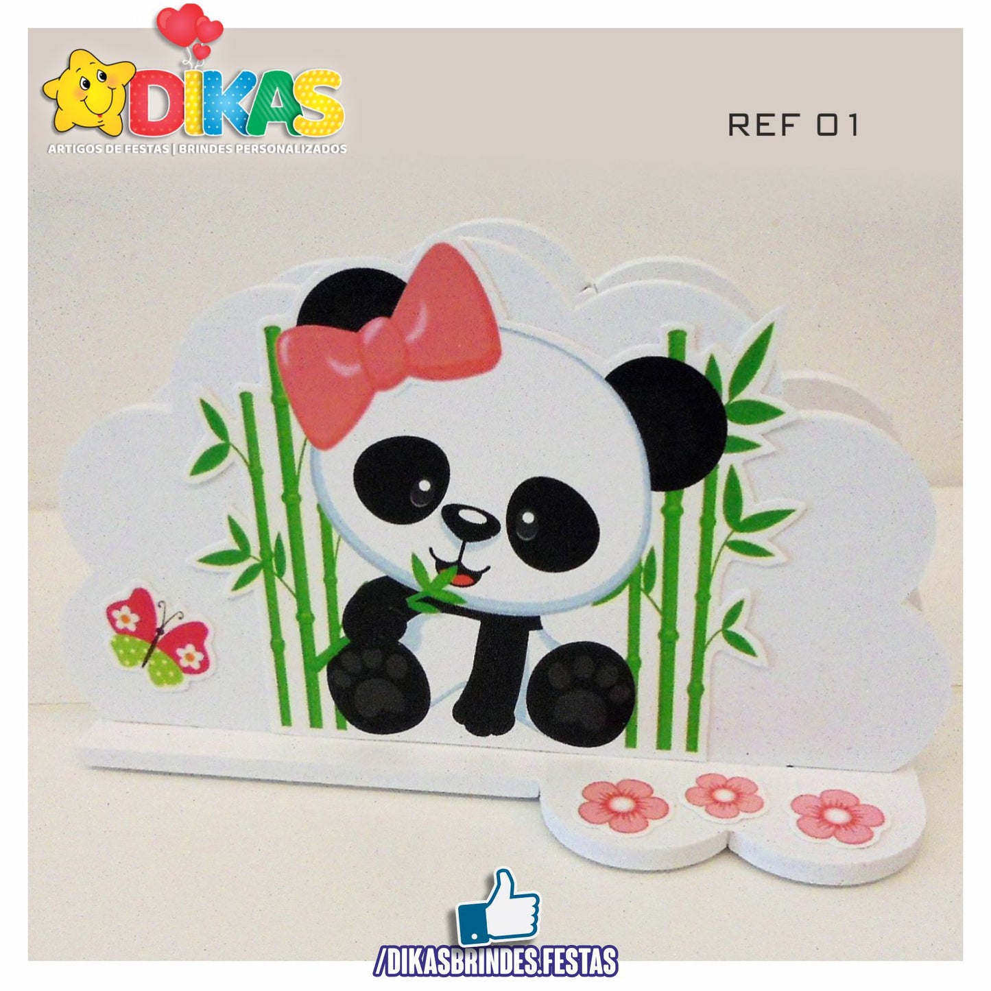 PORTA-GUARDANAPO EM PVC - PANDA BEBÉ