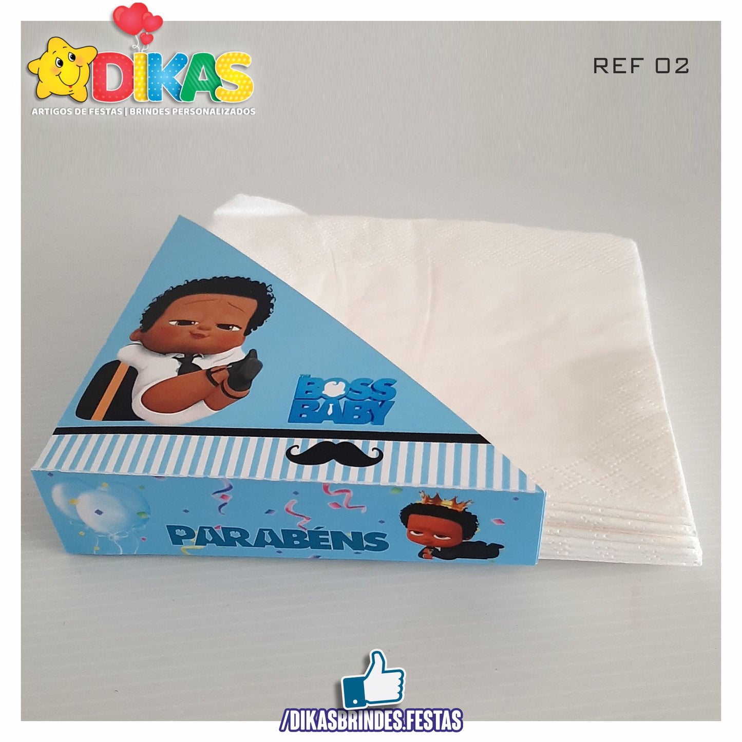 PORTA-GUARDANAPO EM PAPEL - BOSS BABY