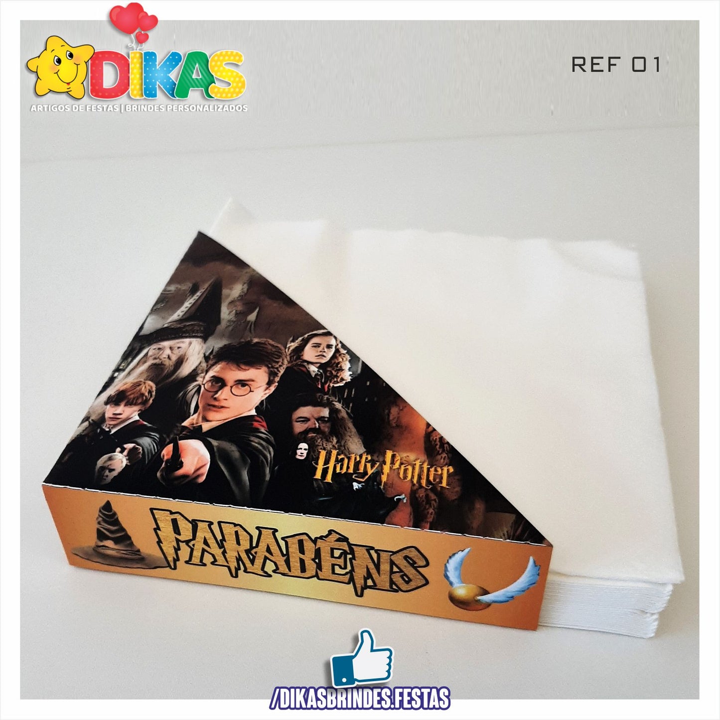 PORTA-GUARDANAPO EM PAPEL - HARRY POTTER