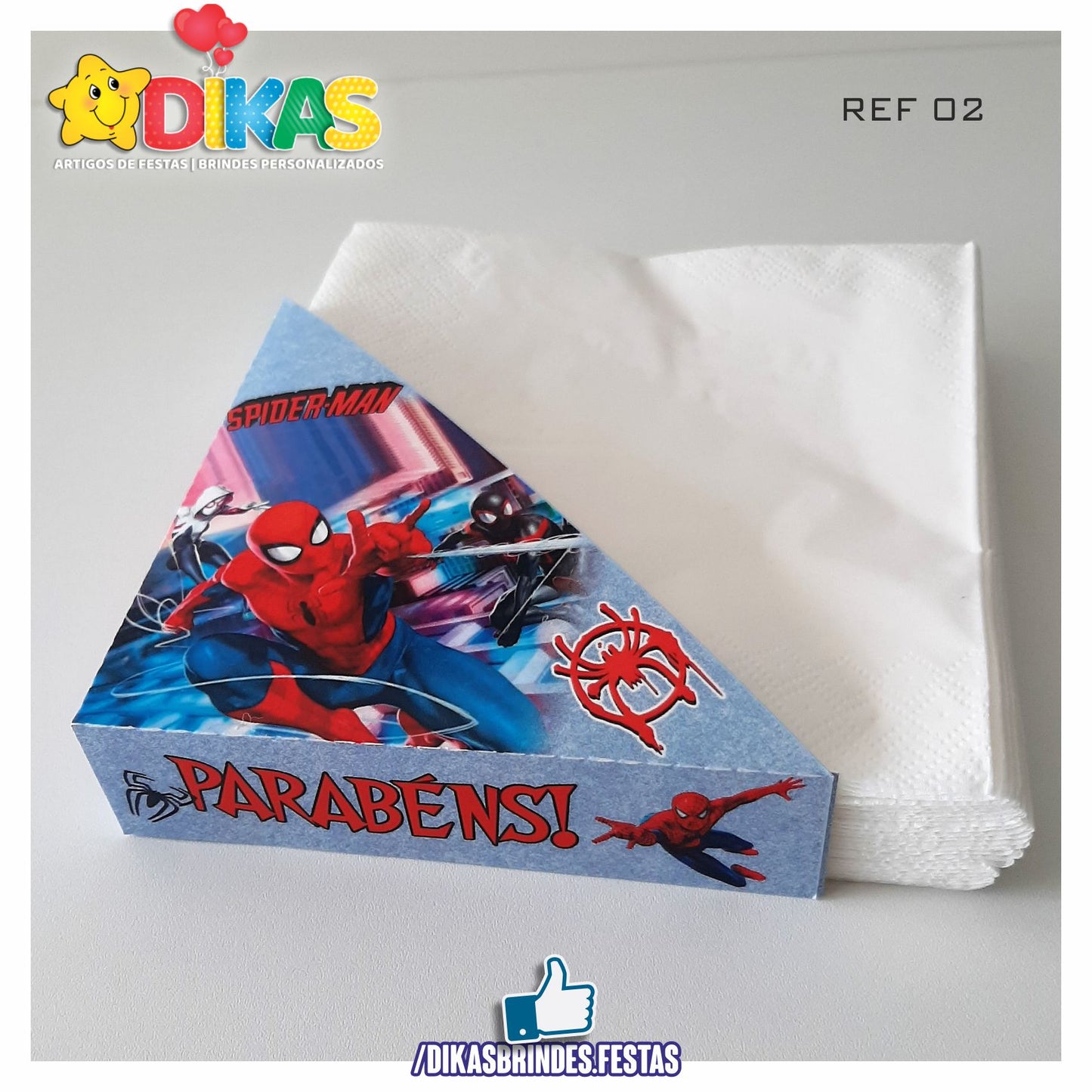 PORTA-GUARDANAPO EM PAPEL - HOMEM ARANHA