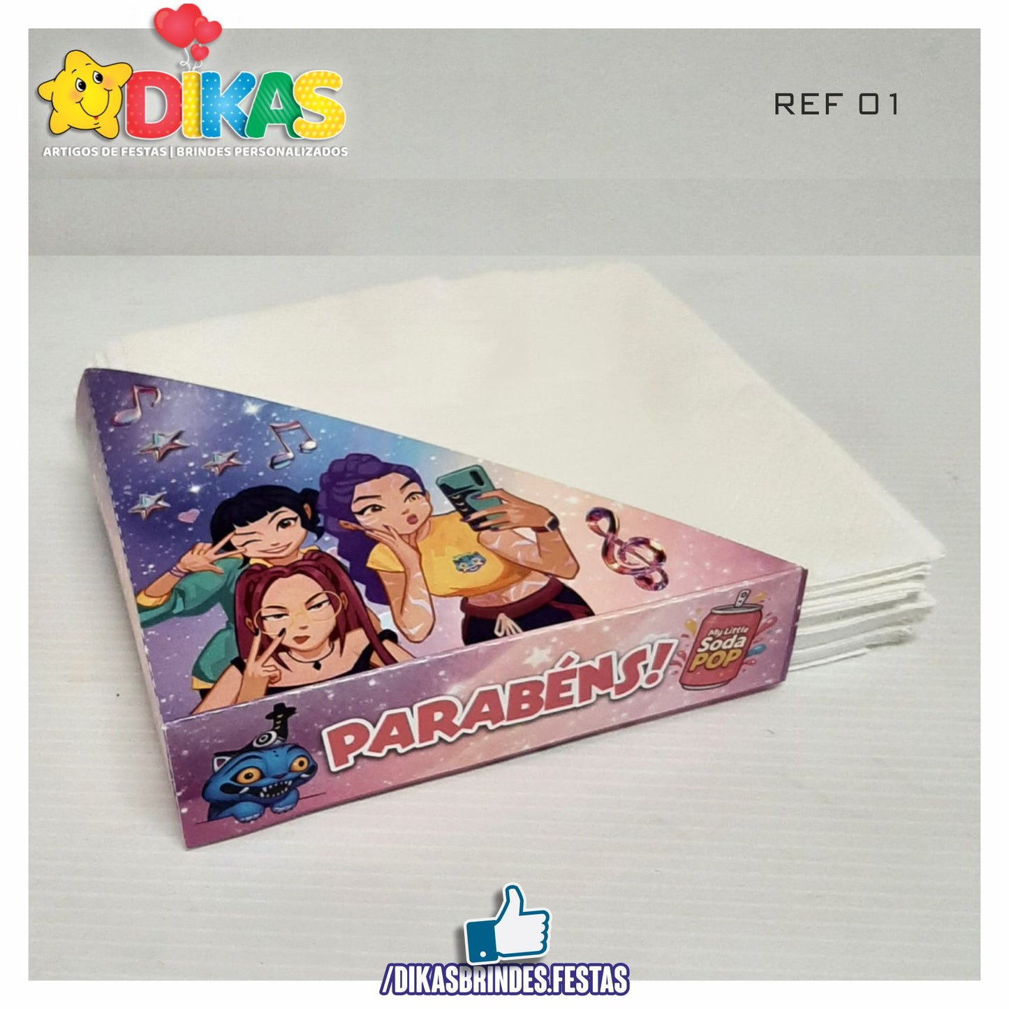 PORTA-GUARDANAPO EM PAPEL - GUERREIRAS DO K-POP