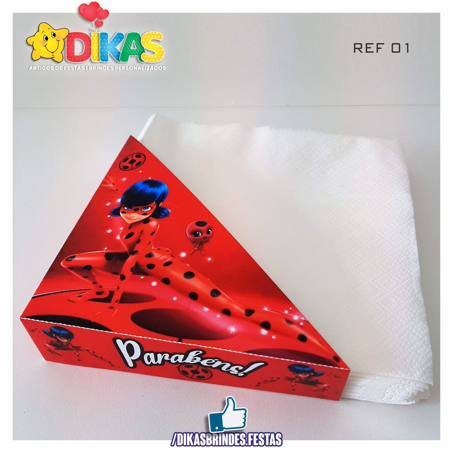 PORTA-GUARDANAPO EM PAPEL - LADYBUG