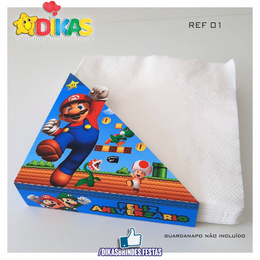 PORTA-GUARDANAPO EM PAPEL - MARIO BROS