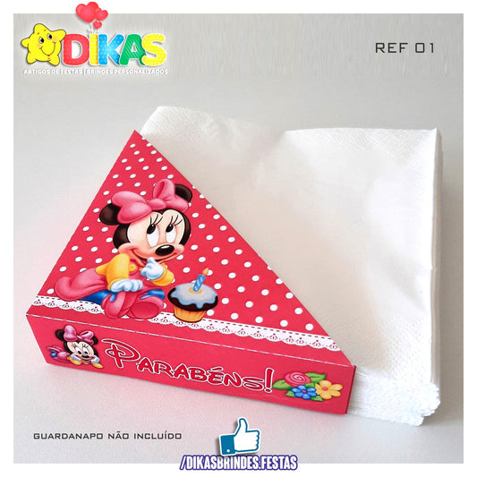 PORTA-GUARDANAPO EM PAPEL - MINNIE BABY