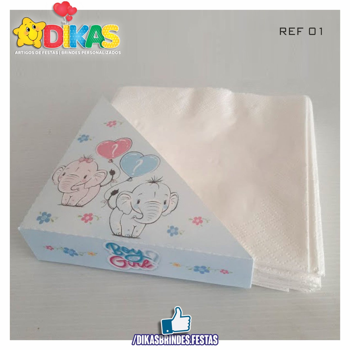 PORTA-GUARDANAPO EM PAPEL - CHÁ REVELAÇÃO