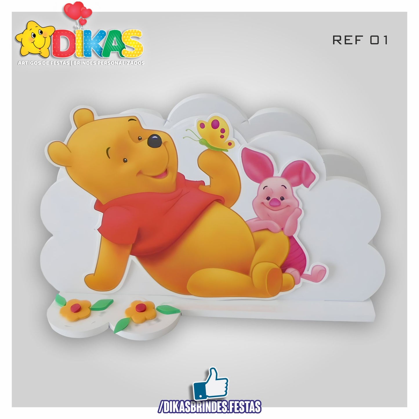PORTA-GUARDANAPO EM PVC - POOH