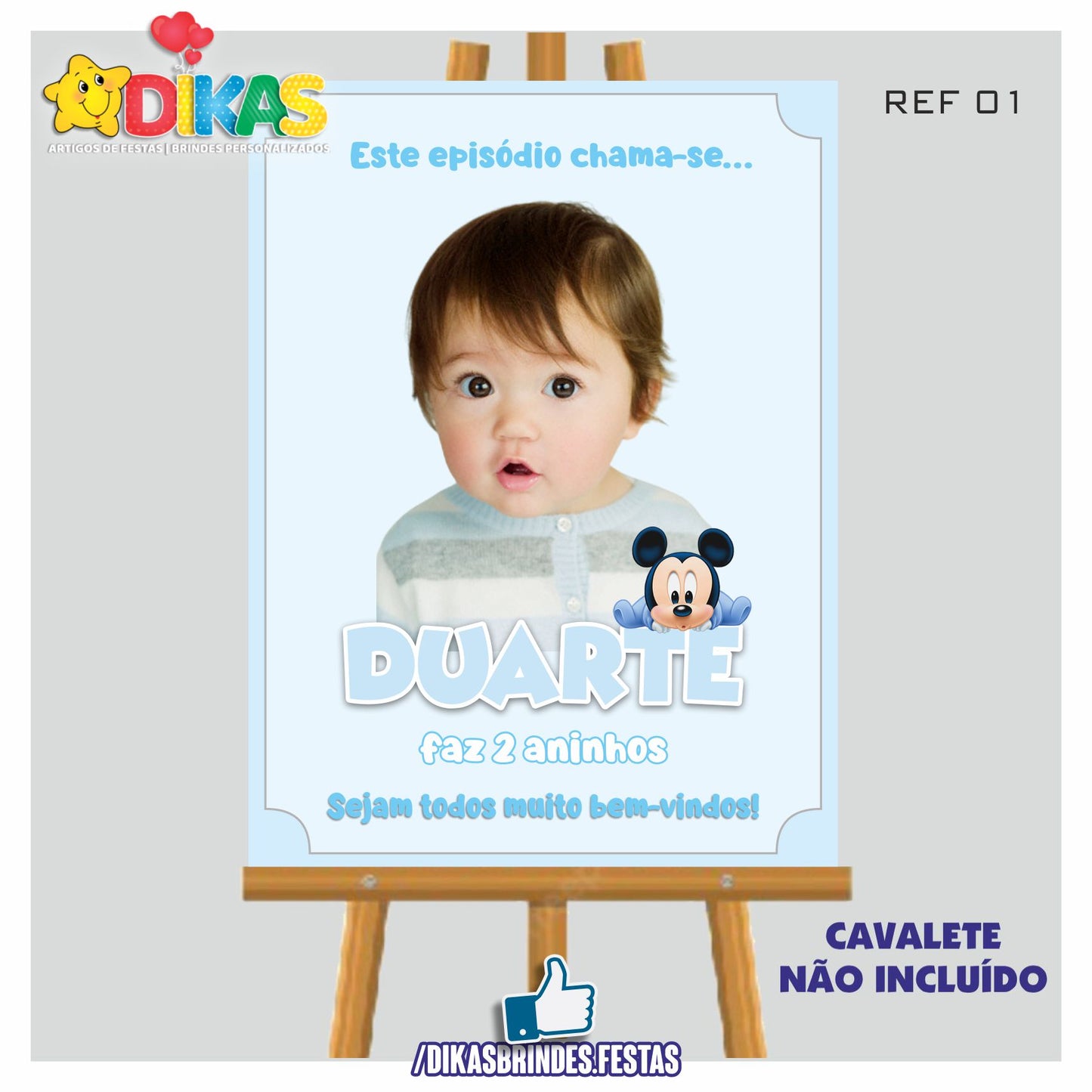 PLACARD DE ENTRADA PERSONALIZADO - MICKEY BABY