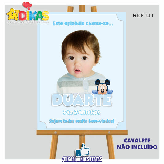 PLACARD DE ENTRADA PERSONALIZADO - MICKEY BABY