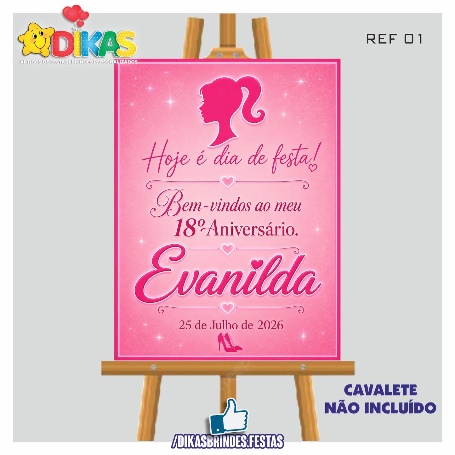 PLACARD DE ENTRADA PERSONALIZADO - BARBIE