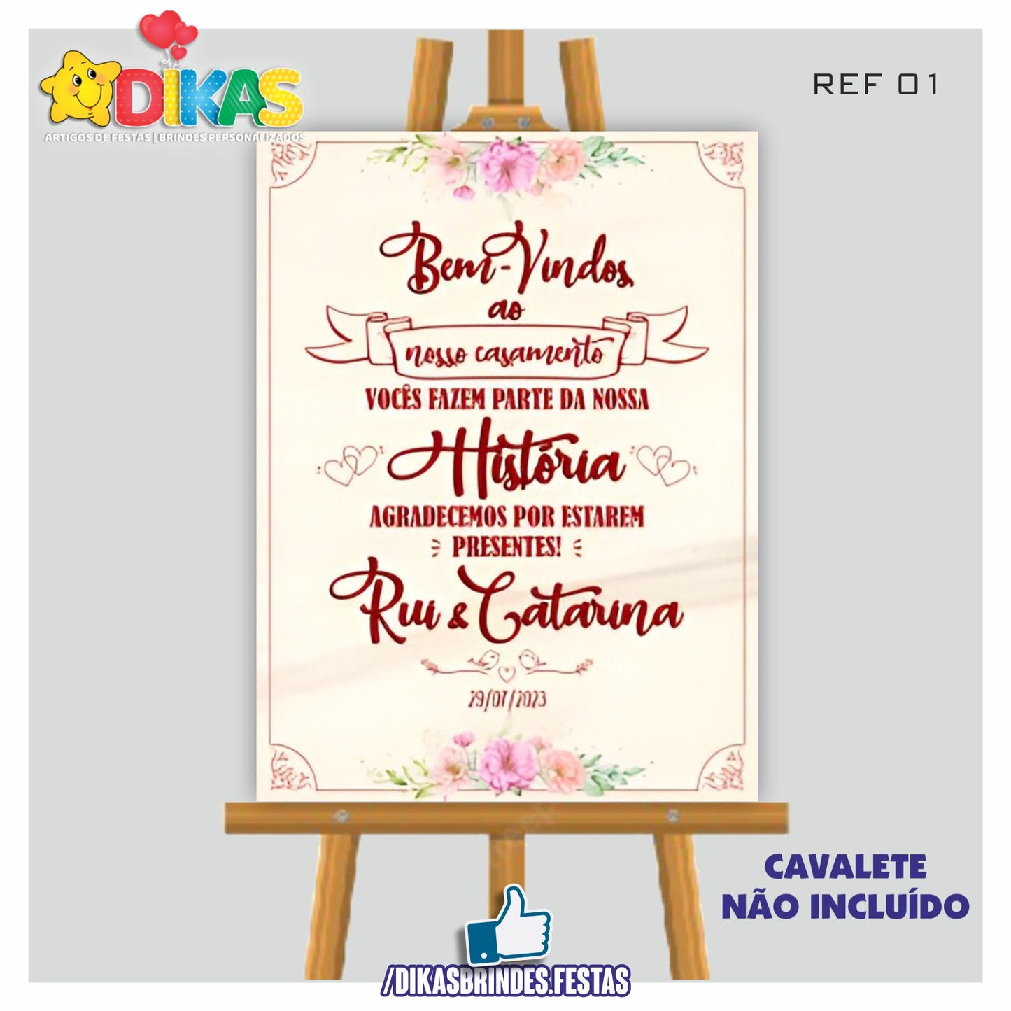 PLACARD DE ENTRADA PERSONALIZADO - CASAMENTO / BODAS
