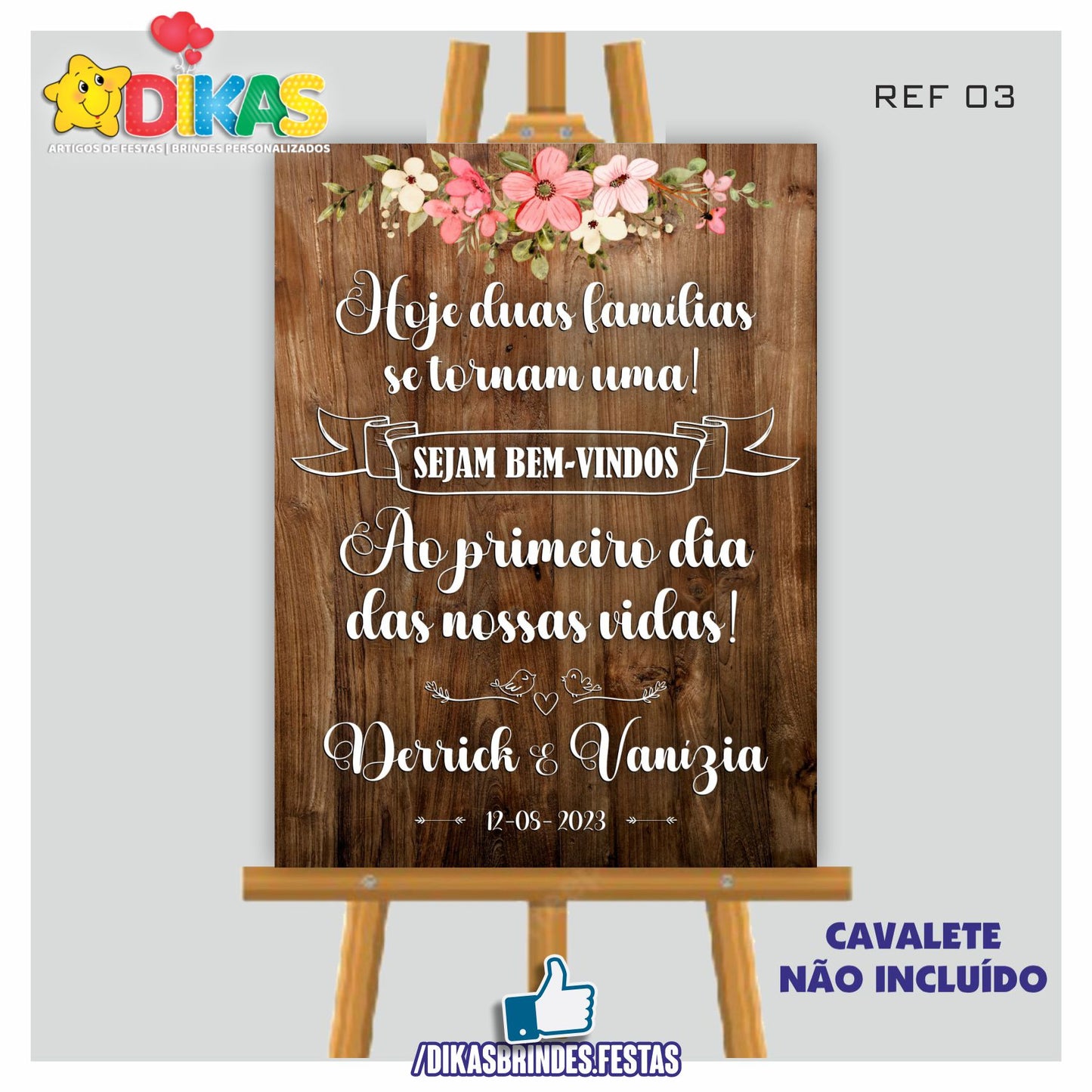 PLACARD DE ENTRADA PERSONALIZADO - CASAMENTO / BODAS