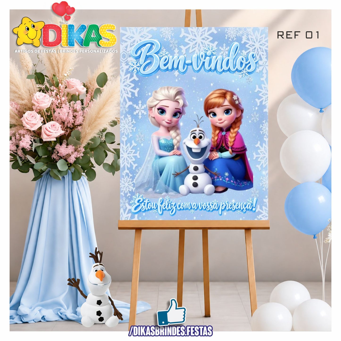 PLACARD DE ENTRADA PERSONALIZADO - FROZEN