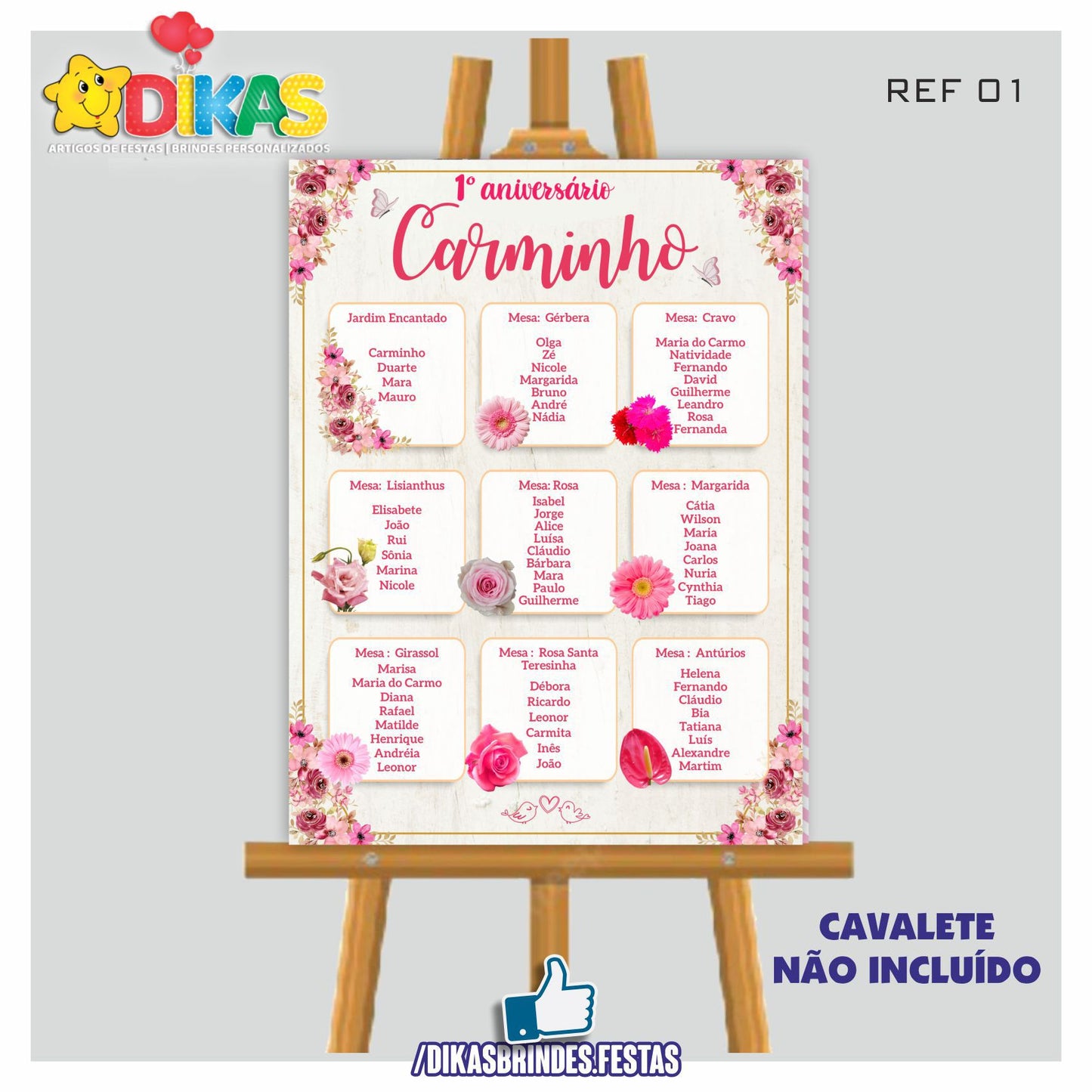 PLACARD MARCAÇÃO DE MESAS - BEBÉ