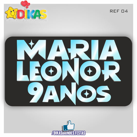 PLACAR DE PAREDE "NOME" - GUERREIAS DO K-POP