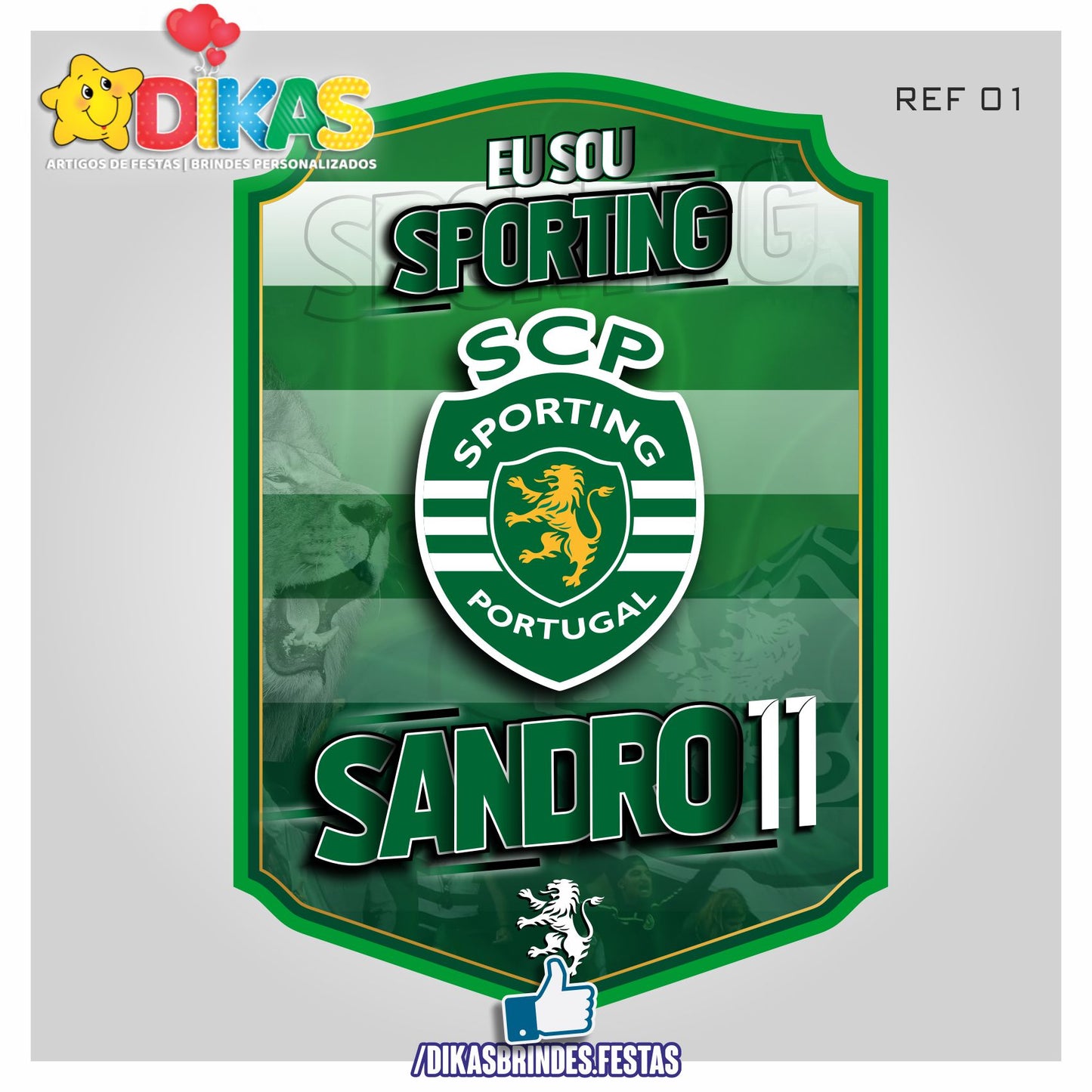 PLACAR PERSONALIZADO - FUTEBOL SPORTING
