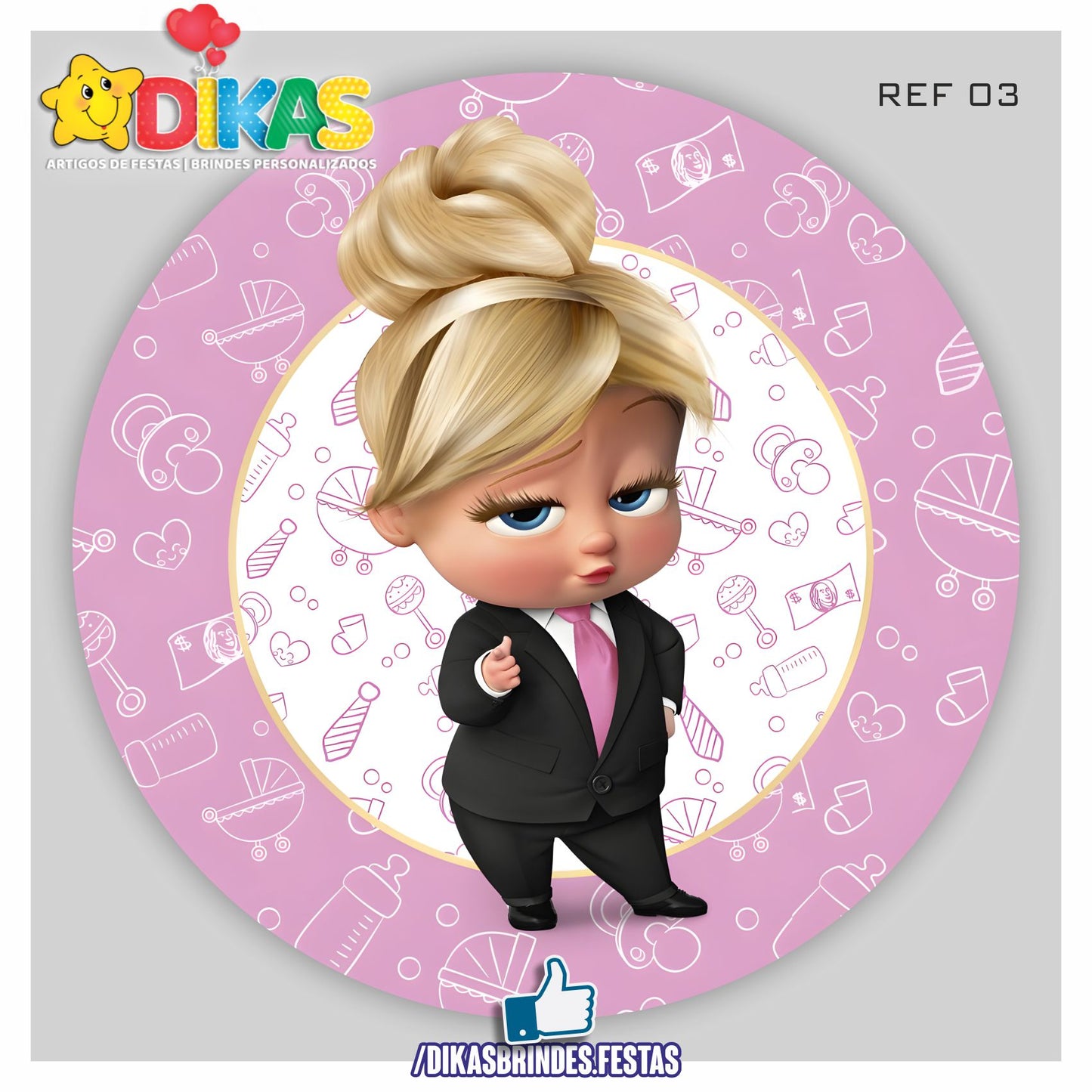 PAINEL CENÁRIO REDONDO - BOSS BABY