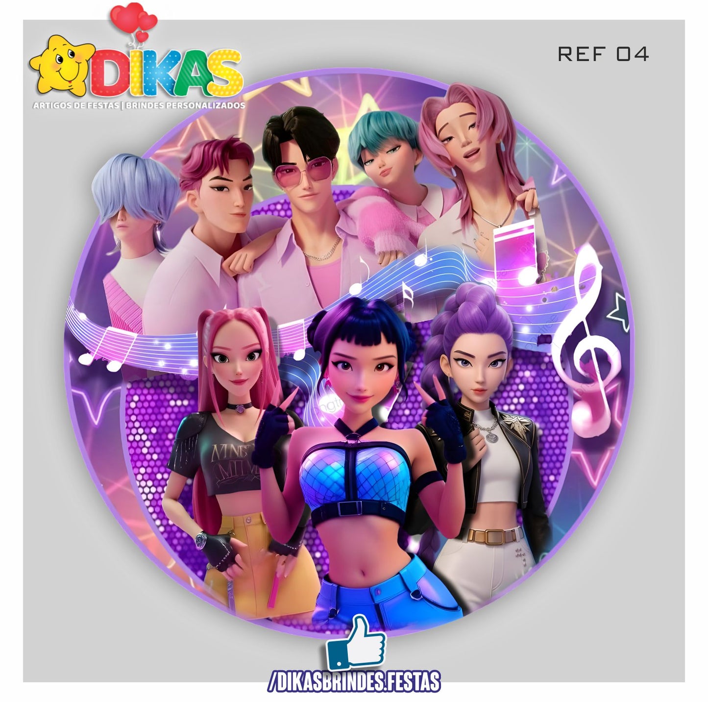 PAINEL CENÁRIO REDONDO - Guerreiras do K-POP