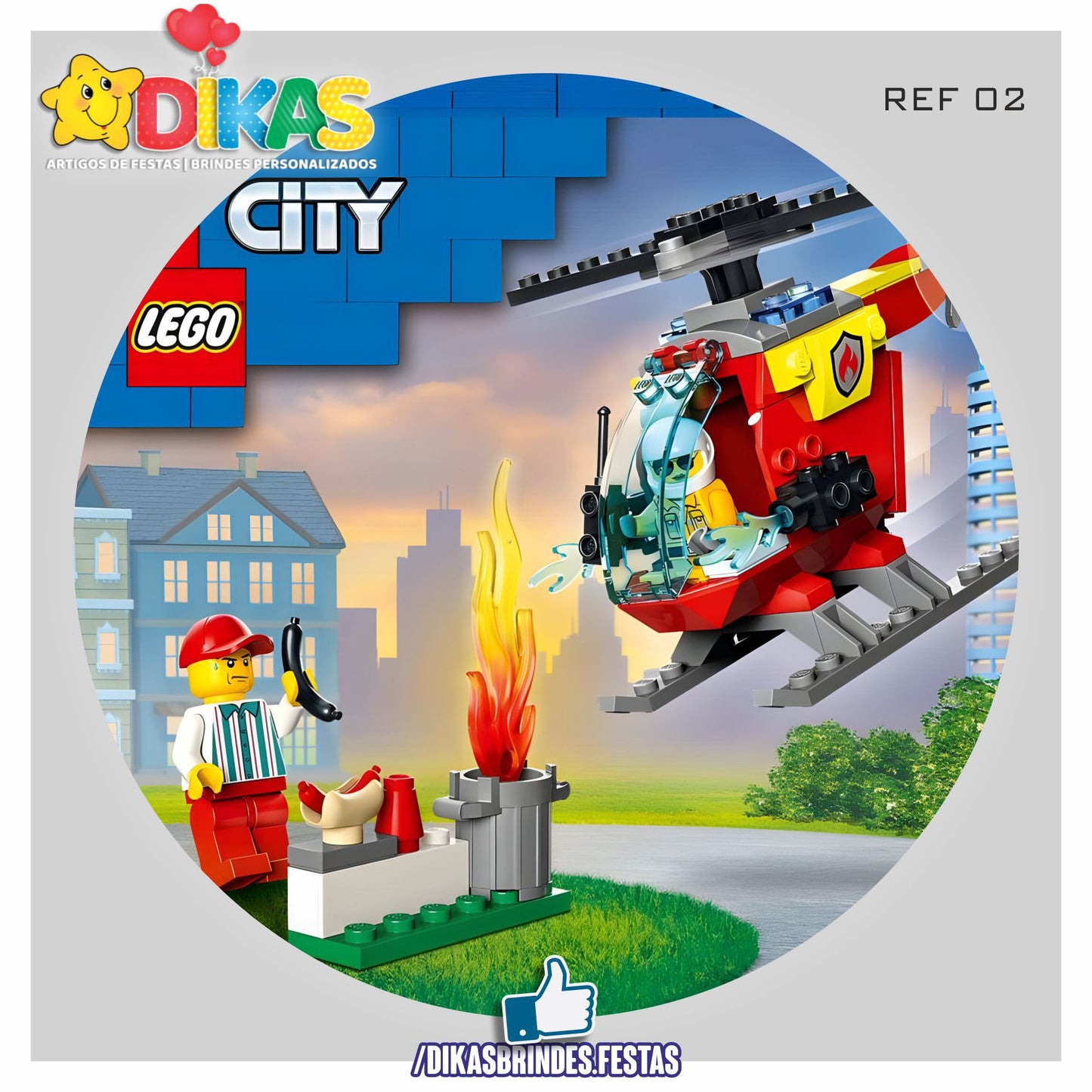 PAINEL CENÁRIO REDONDO - LEGO