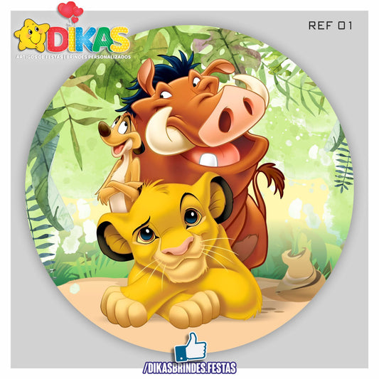 PAINEL CENÁRIO REDONDO - REI LEÃO