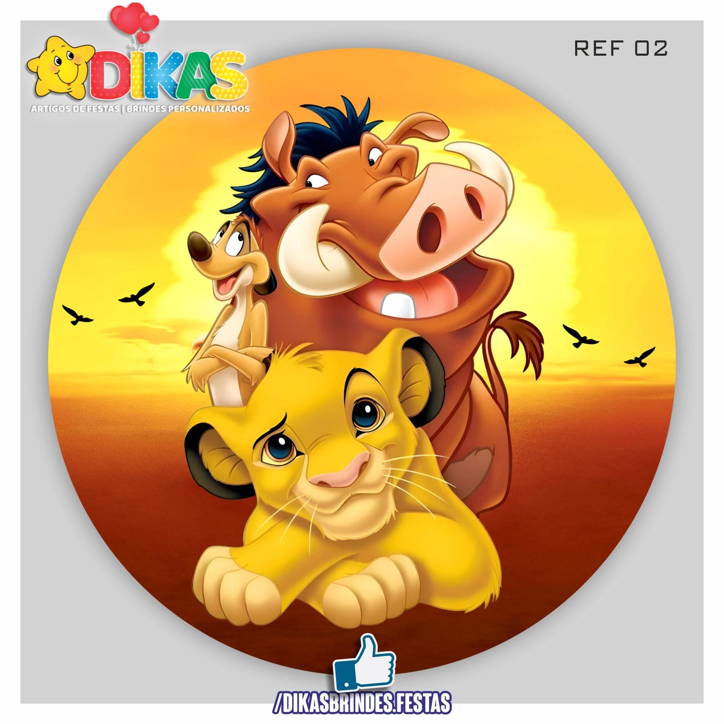 PAINEL CENÁRIO REDONDO - REI LEÃO