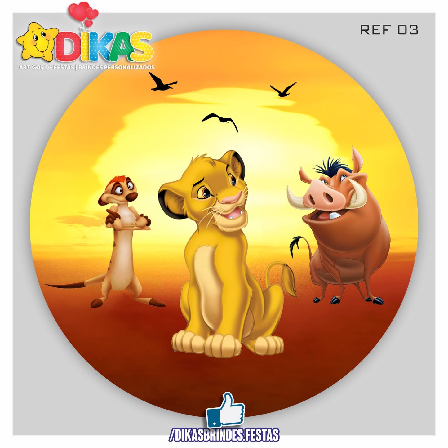 PAINEL CENÁRIO REDONDO - REI LEÃO