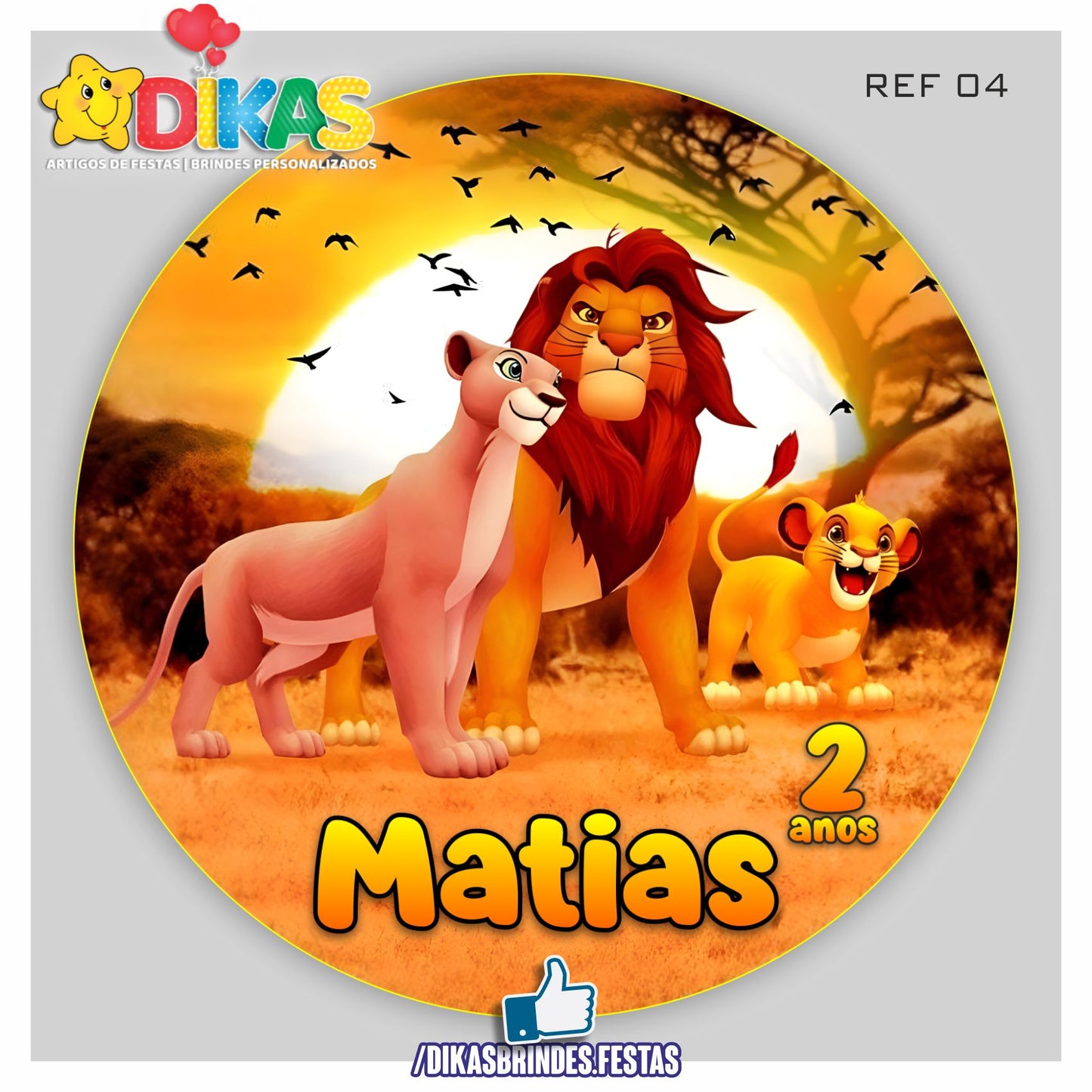 PAINEL CENÁRIO REDONDO - REI LEÃO