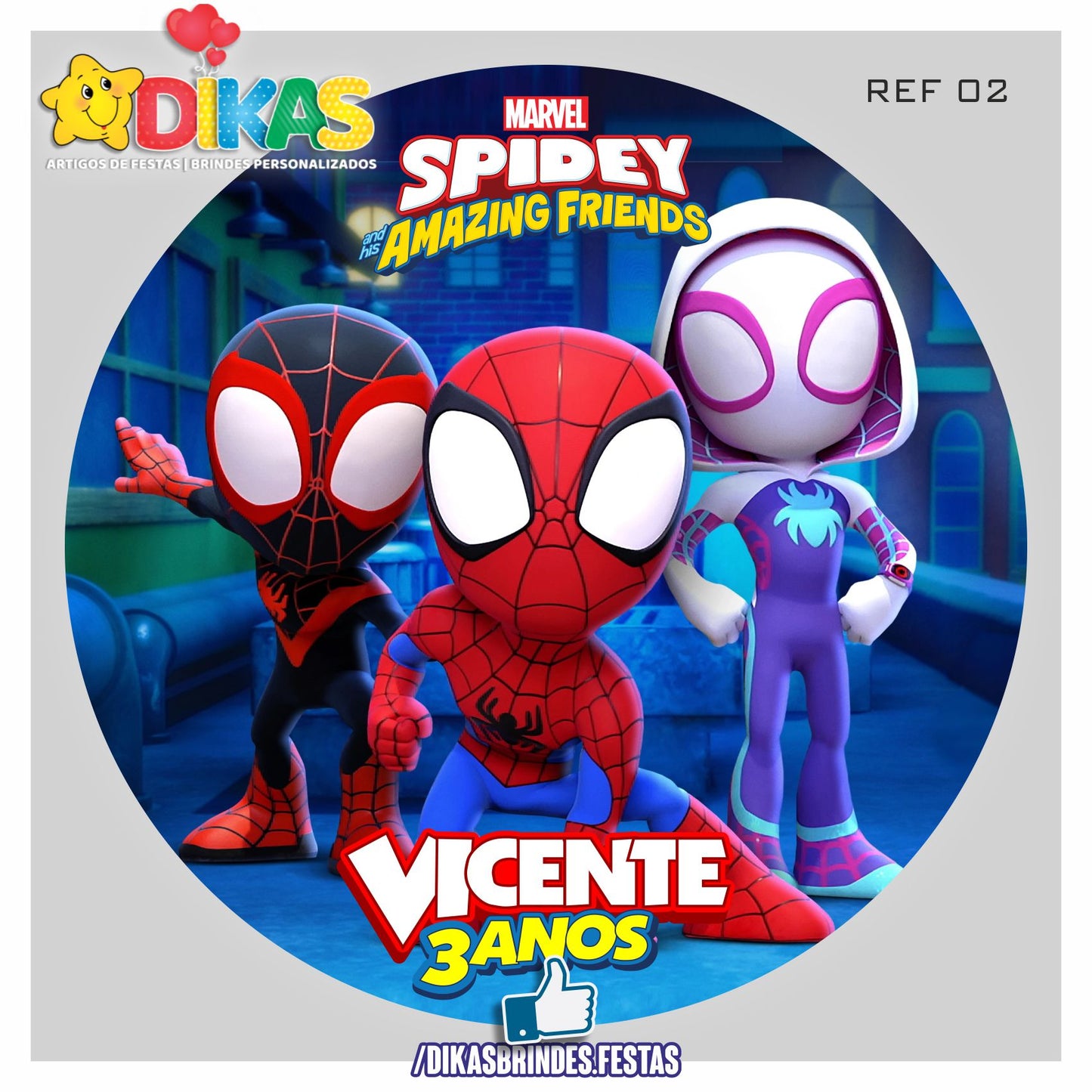 PAINEL CENÁRIO REDONDO - SPIDEY