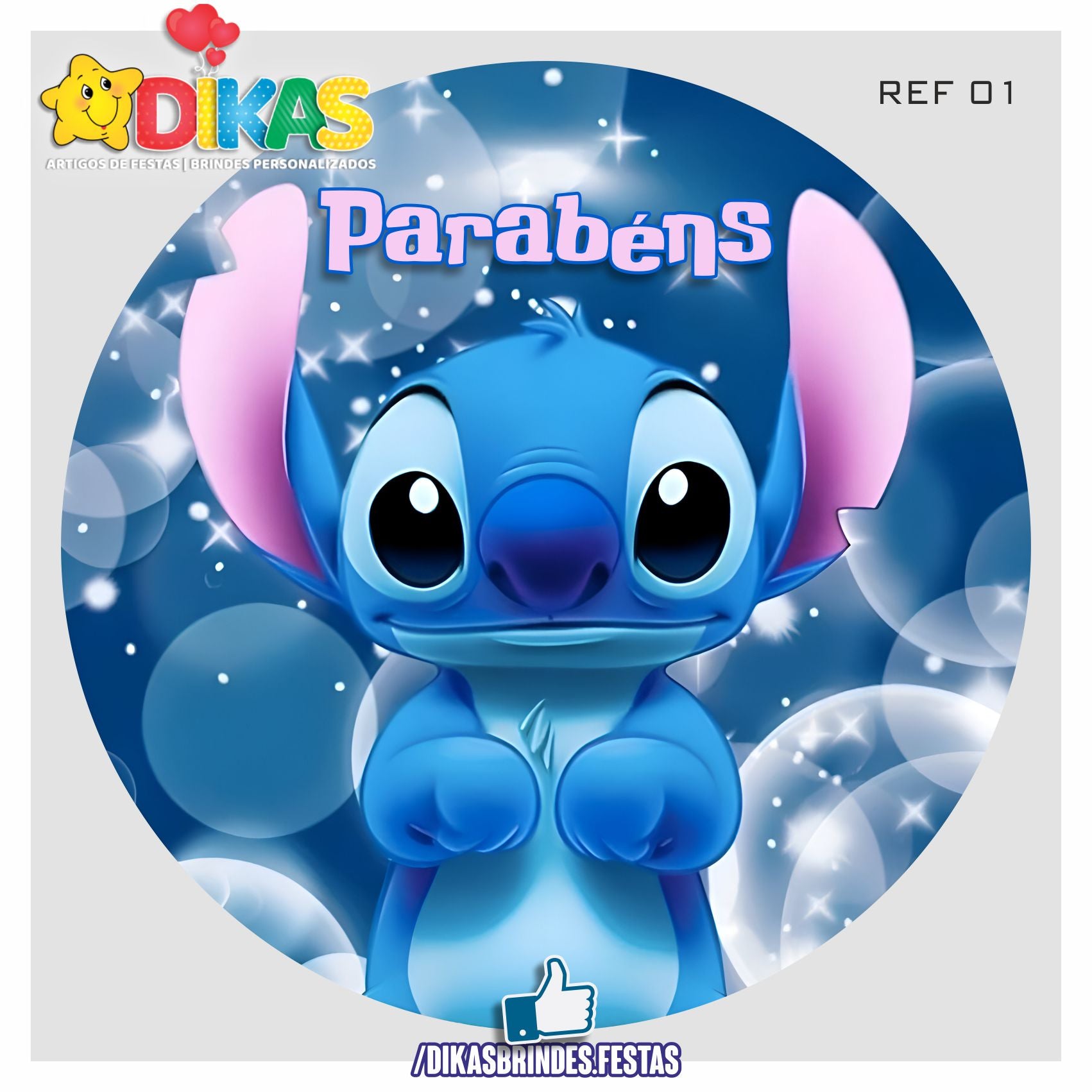 PAINEL CENÁRIO REDONDO - STITCH – dikasbrindes