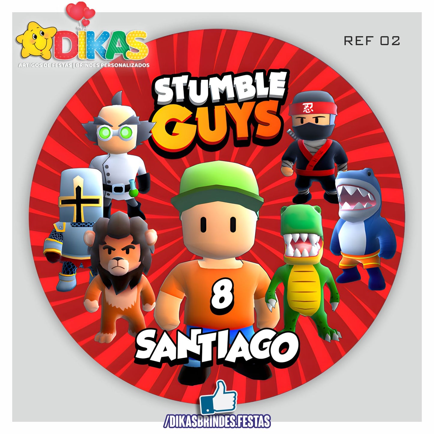 PAINEL CENÁRIO REDONDO - STUMBLE GUYS