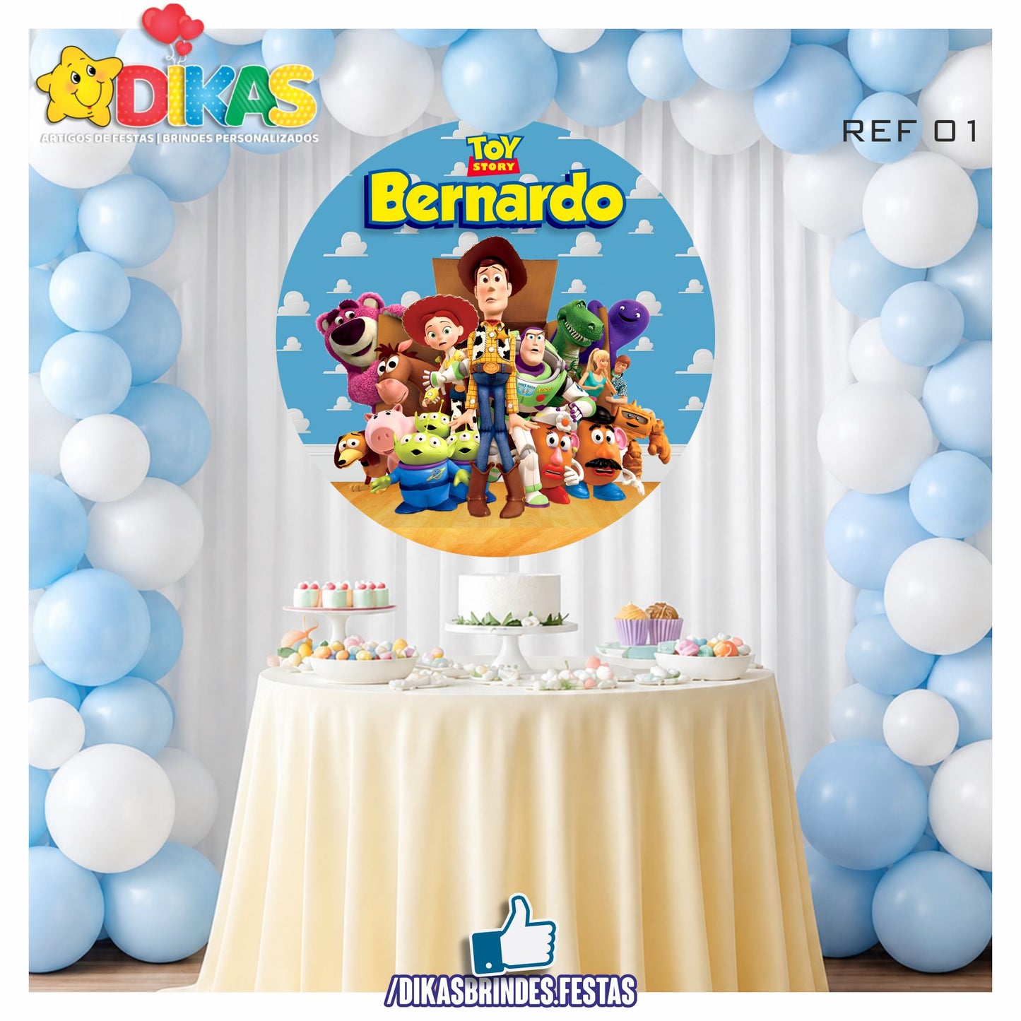 PAINEL CENÁRIO REDONDO - TOY STORY