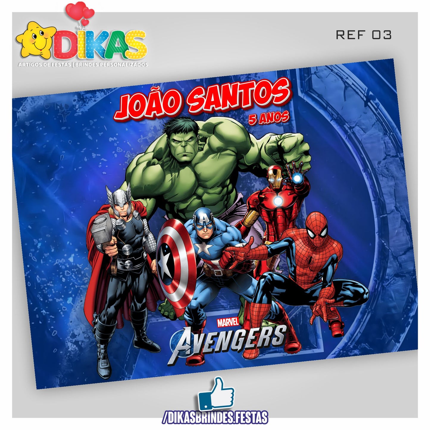 PAINEL TEMÁTICO E/OU PERSONALIZADO - AVENGERS