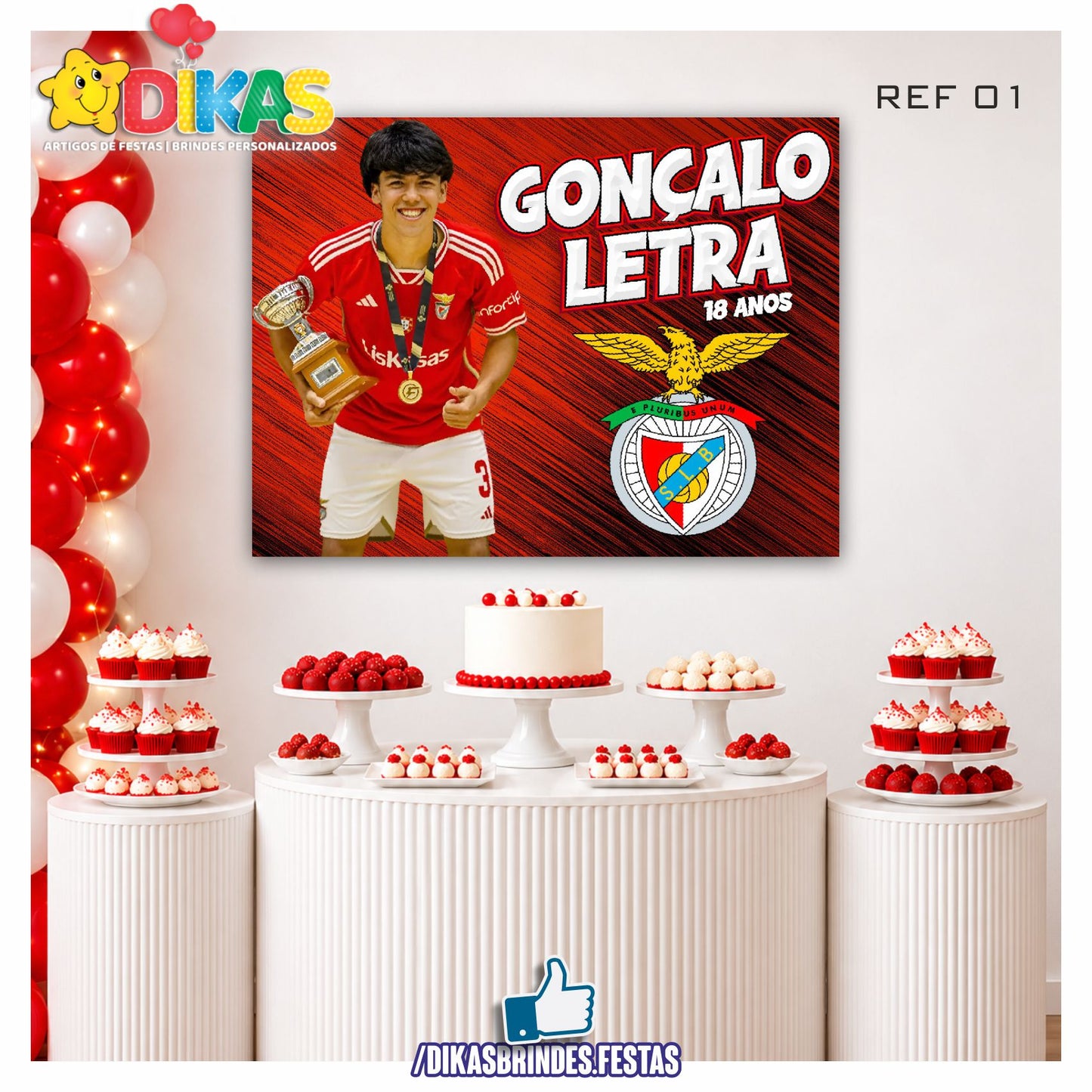 PAINEL TEMÁTICO E/OU PERSONALIZADO - FUTEBOL BENFICA