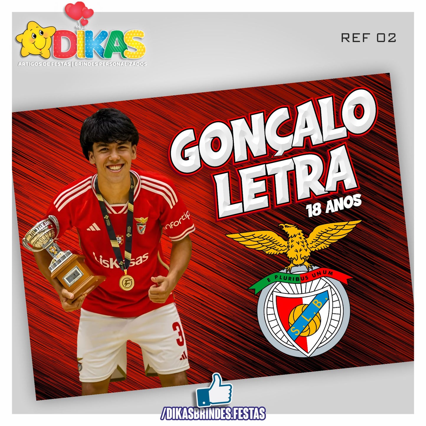 PAINEL TEMÁTICO E/OU PERSONALIZADO - FUTEBOL BENFICA