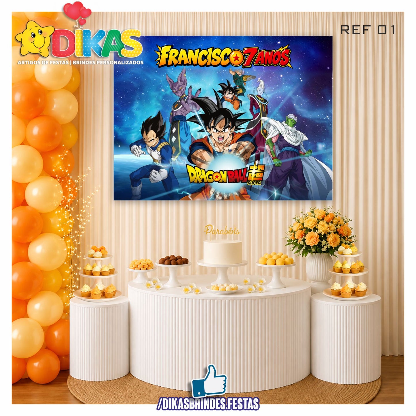 PAINEL TEMÁTICO E/OU PERSONALIZADO - DRAGON BALL