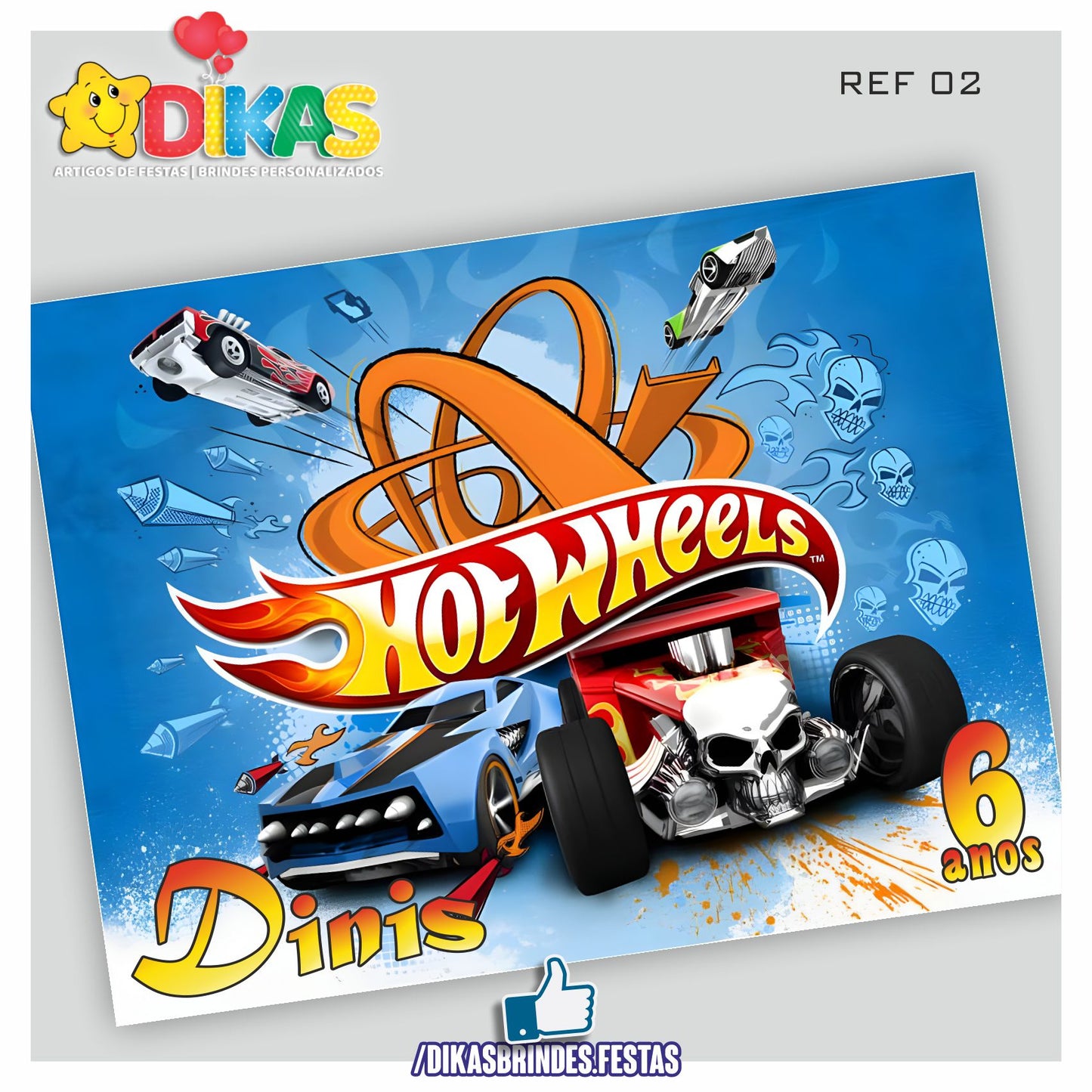PAINEL TEMÁTICO E/OU PERSONALIZADO - HOTWHEELS