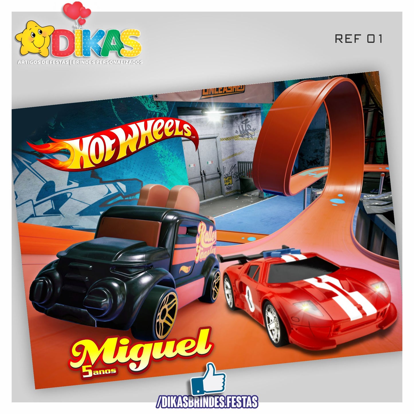 PAINEL TEMÁTICO E/OU PERSONALIZADO - HOTWHEELS
