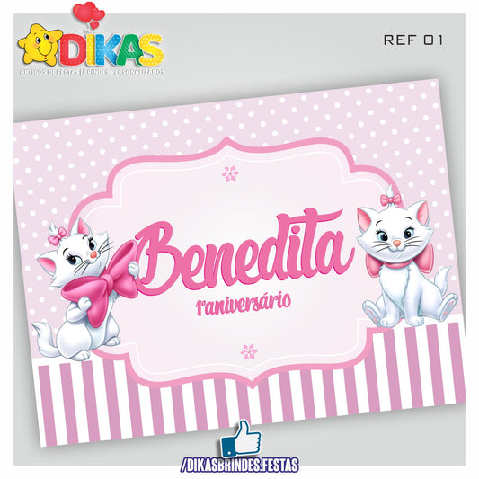 PAINEL TEMÁTICO E/OU PERSONALIZADO - GATA MARIE