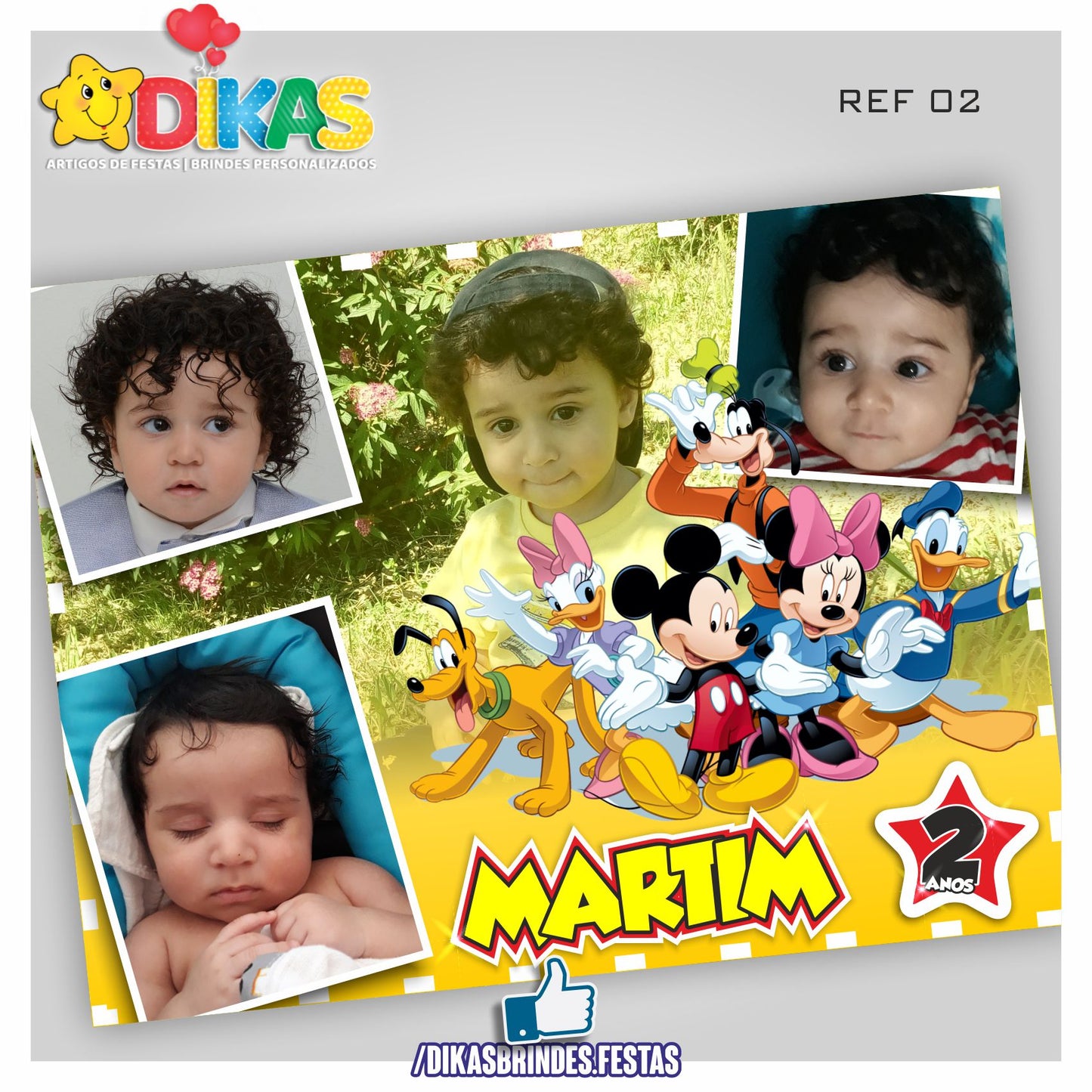 PAINEL TEMÁTICO E/OU PERSONALIZADO - MICKEY E OS AMIGOS