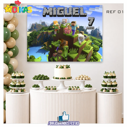 PAINEL TEMÁTICO E/OU PERSONALIZADO - MINECRAFT