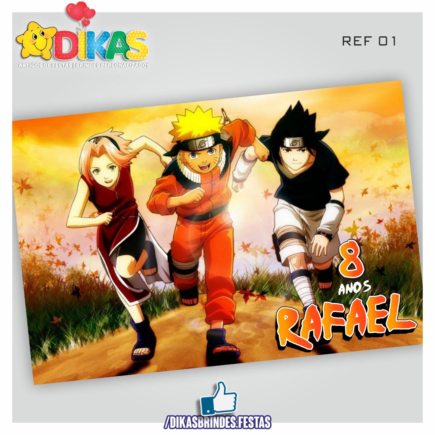 PAINEL TEMÁTICO E/OU PERSONALIZADO - NARUTO