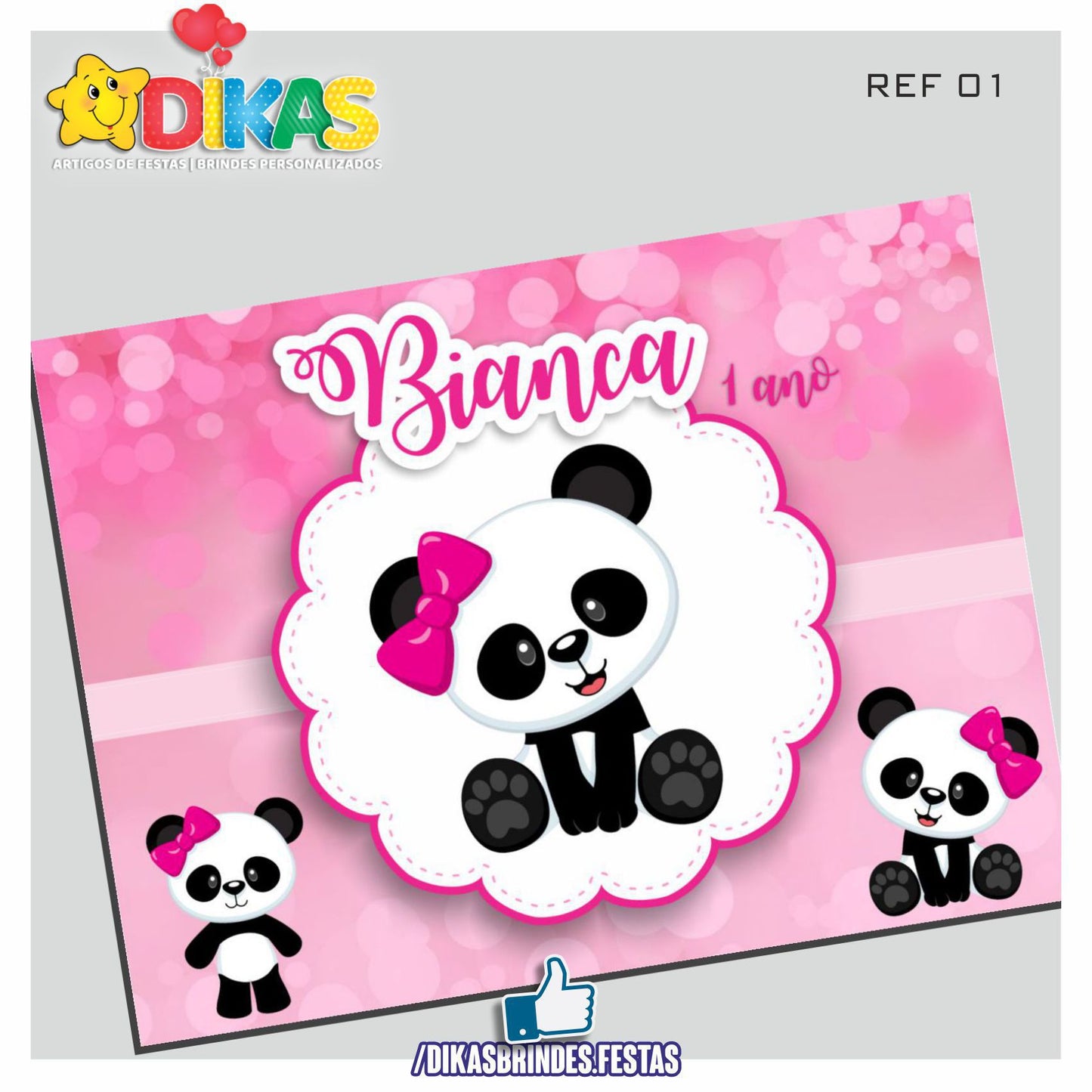 PAINEL TEMÁTICO E/OU PERSONALIZADO - PANDA BEBÉ