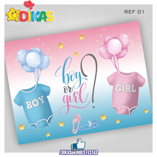 PAINEL TEMÁTICO E/OU PERSONALIZADO - CHÁ REVELAÇÃO