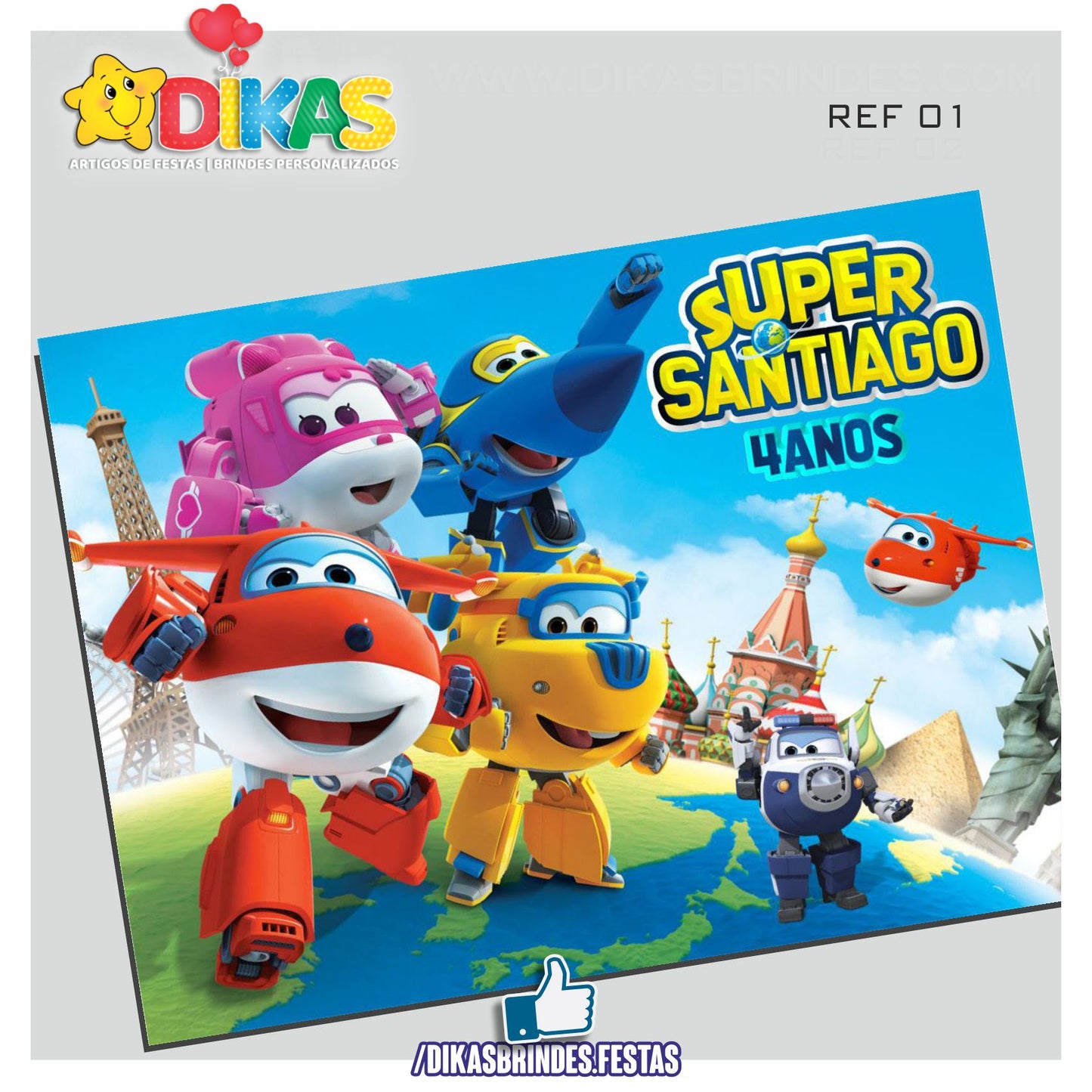 PAINEL TEMÁTICO E/OU PERSONALIZADO - SUPER WINGS