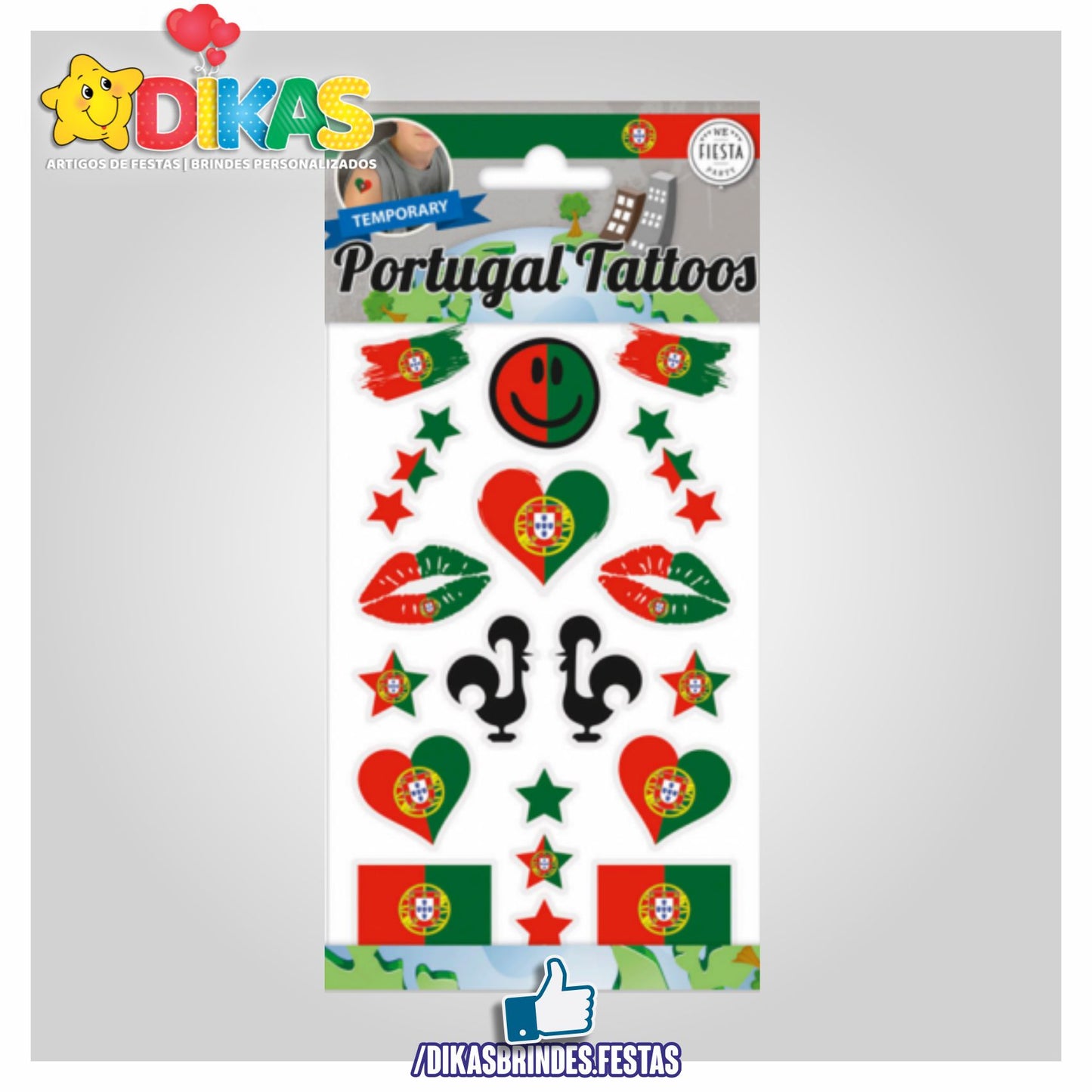 TATUAGENS CORPORAIS TEMPORÁRIAS - FUTEBOL PORTUGAL