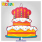 PINHATA BOLO DE ANIVERSÁRIO 34cm