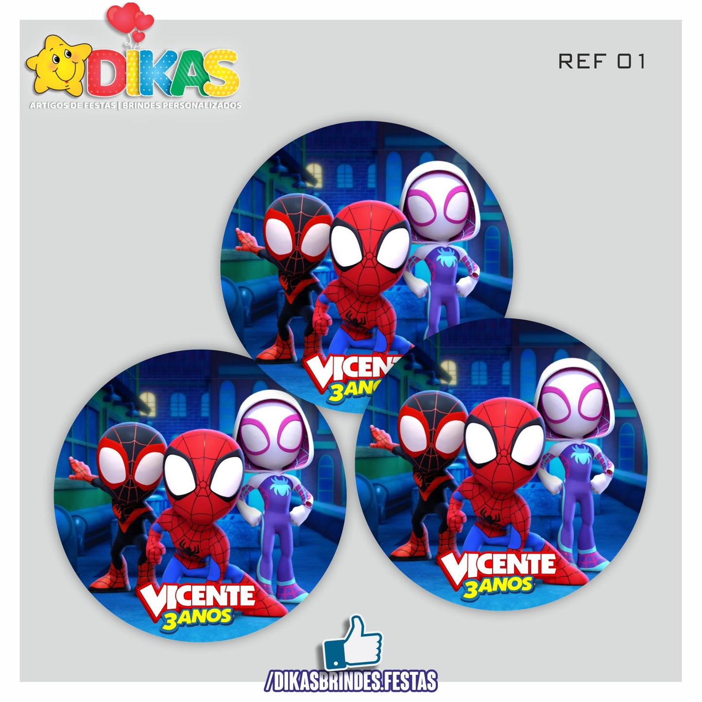 AUTOCOLANTE PERSONALIZADO (40 UNID) - SPIDEY